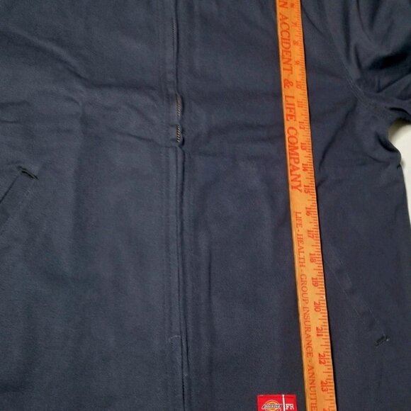 Dickies FR Workwear Jacket Men Small Blue Flame Resistant Twill Work 3259NB New - Picture 8 of 16